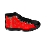 ThatXpression Fashion's Elegance Collection Red and Tan Men's High-top Sneakers