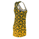 ThatXpression Fashion B2S Green Gold Designer Tunic Racerback Dress