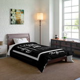 Train Hard And Takeover Affirmation Sports Gym Fitness Black(CF3) Comforter