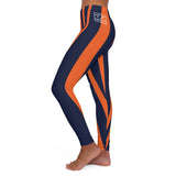 ThatXpression Fashion Navy Orange Savage Themed Spandex Leggings-RL2