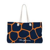 ThatXpression Fashion Stylish Orange Blue Cobble Pattern Bag R27KB