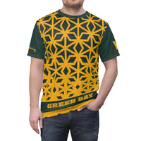 Green Bay Home Team Sports Themed Black Teal Unisex T-shirt