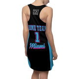 ThatXpression Miami Home Team Vice Jersey Themed Cartoon Dress