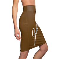 ThatXpression Fashion Brown Savage Women's Pencil Skirt 1YZF2