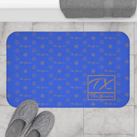 ThatXpression Fashion Royal and Tan TX Brand Bathroom Bath Mat
