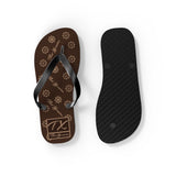 ThatXpression Fashion's TX2 Elegance Collection Brown and Tan Designer Unisex Flip Flops