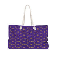 ThatXpression Fashion's Elegance Collection Gold and Purple Designer Weekender Bag