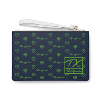 ThatXpression Fashion's Elegance Collection Navy and Green Designer Clutch Bag