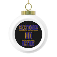 Baltimore Nation Festive Christmas Ball Ornament With Ribbon