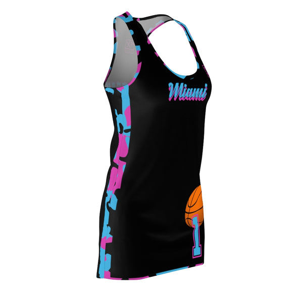 ThatXpression Fashion Miami Home Team Vice Camo Racerback Jersey Dress