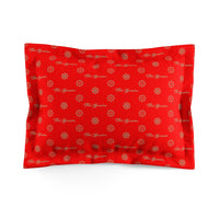 ThatXpression Fashion Designer Red and Tan Pillow Sham