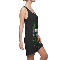 ThatXpression Fashion's Mental Health Awareness Green Black Racerback Dress