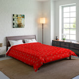 ThatXpression Fashion Designer Red and Tan Comforter