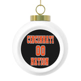 Cincinnati Nation Festive Christmas Ball Ornament With Ribbon