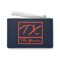 ThatXpression Fashion's Elegance Collection Orange & Blue Denver Designer Clutch Bag