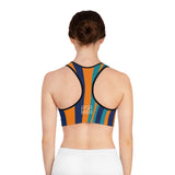 ThatXpression Miami Striped Sports Bra