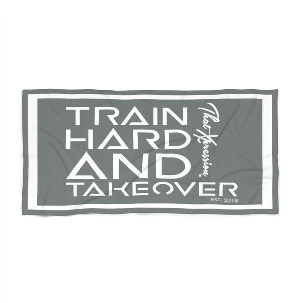 ThatXpression Train Hard And Takeover Gym Fitness Beach Towel 2PTFY