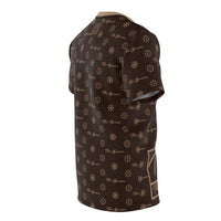 ThatXpression Fashion's Elegance Collection Brown and Tan TX Boxed Shirt