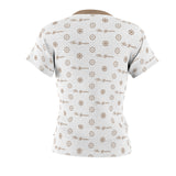 ThatXpression Fashion's Elegance Collection White and Tan Women's T-Shirt