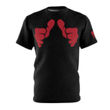 ThatXpression Fashion Thumbs Up Big Fists Black Red Unisex T-Shirt CT73N