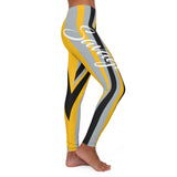 ThatXpression Fashion Black Yellow Savage Themed Spandex Leggings