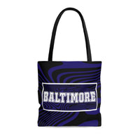 ThatXpression Gym Fit Multi Use Baltimore Themed Swirl Black Purple Tote bag H4U2