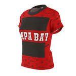 ThatXpression Elegance Women's Red Pewter Tampa Bay S12 Designer T-Shirt