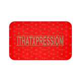 ThatXpression Fashion Red and Tan Center Brand Bathroom Bath Mat