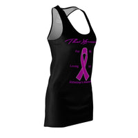 ThatXpression Fashion's Alzheimer's Awareness Purple Black Racerback Dress