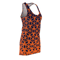 ThatXpression Fashion B2S Blue Orange Designer Tunic Racerback Dress