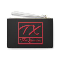ThatXpression Fashion's Elegance Collection Black & Red Kansas City Designer Clutch Bag
