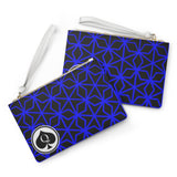 Queen Of Spades Collection Black Purple Clutch Bag