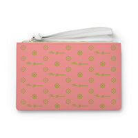 ThatXpression Fashion's Pink & Green Designer Clutch Bag