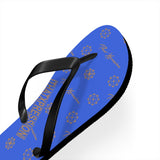 ThatXpression Fashion's Elegance Collection Royal and Tan Unisex Flip Flops