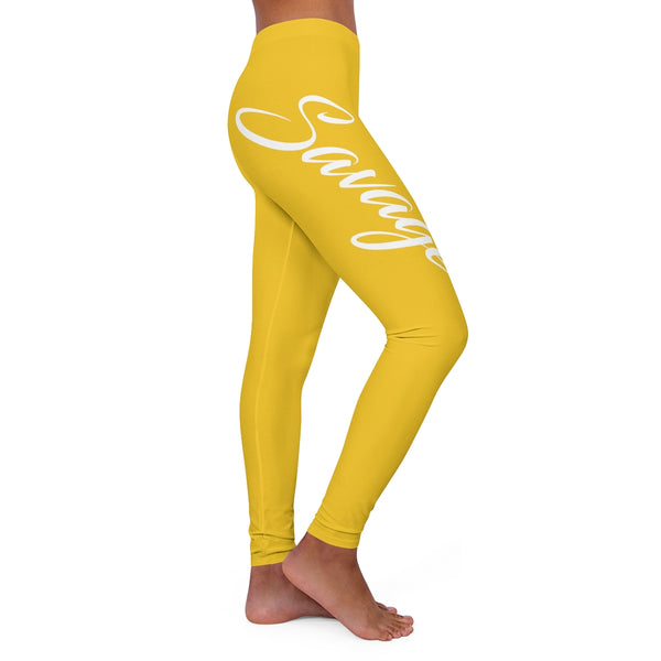 ThatXpression Fashion Yellow Enlarged Savage Spandex Leggings-RL