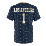 ThatXpression Elegance Men's Navy Gold Los Angeles S13 Designer T-Shirt