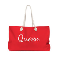 Queen Of Spades Stylish Red Weekender Bag