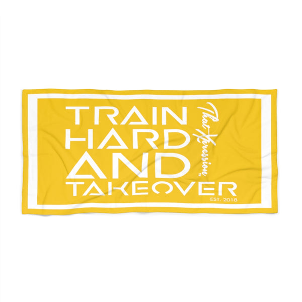 ThatXpression Train Hard And Takeover Gym Fitness Beach Towel 2PTFY