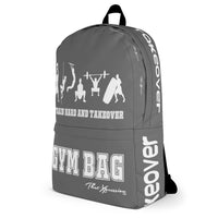 ThatXpression Fitness Train Hard And Takeover Gray & White Gym Bag