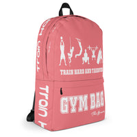 ThatXpression Fitness Train Hard And Takeover Pink & White Gym Bag
