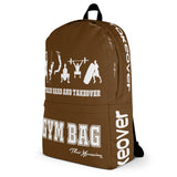 ThatXpression Fitness Train Hard And Takeover Brown & White Gym Bag