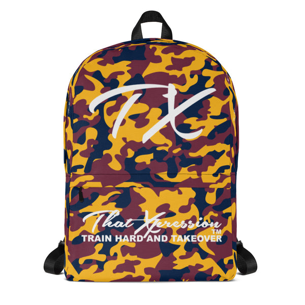 ThatXpression Fashion Navy Red Gold Themed Backpack