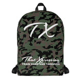 ThatXpression Fashion Camo Themed Train Hard Backpack