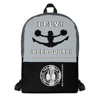 ThatXpression Fashion Fitness Women's I Fly! Cheerleader Gym Black Grey White Backpack