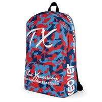 ThatXpression Navy Red Camo Tennessee Themed Backpack