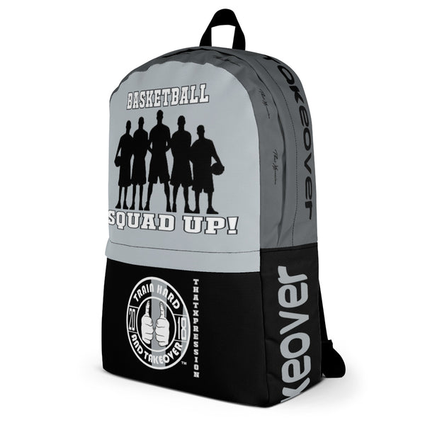 Generic School Black Grey Basketball Squad Up Laptop Gym Backpack