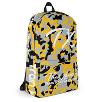 ThatXpression Fashion Black Yellow Camo Backpack