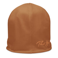 ThatXpression Fashion Badge Brown Tan Unisex Beanie