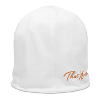 ThatXpression Fashion Badge White Unisex Beanie