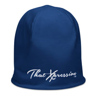 ThatXpression Fashion Signature Blue Unisex Beanie